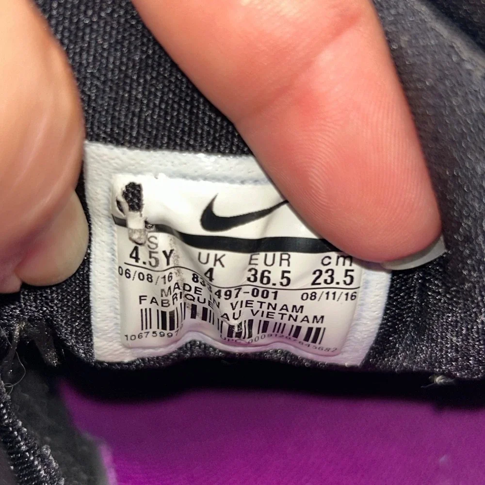 Nike Air Max 90 Print Mesh GS 833497-001 Hyper Violet 4.5Y Womens 6